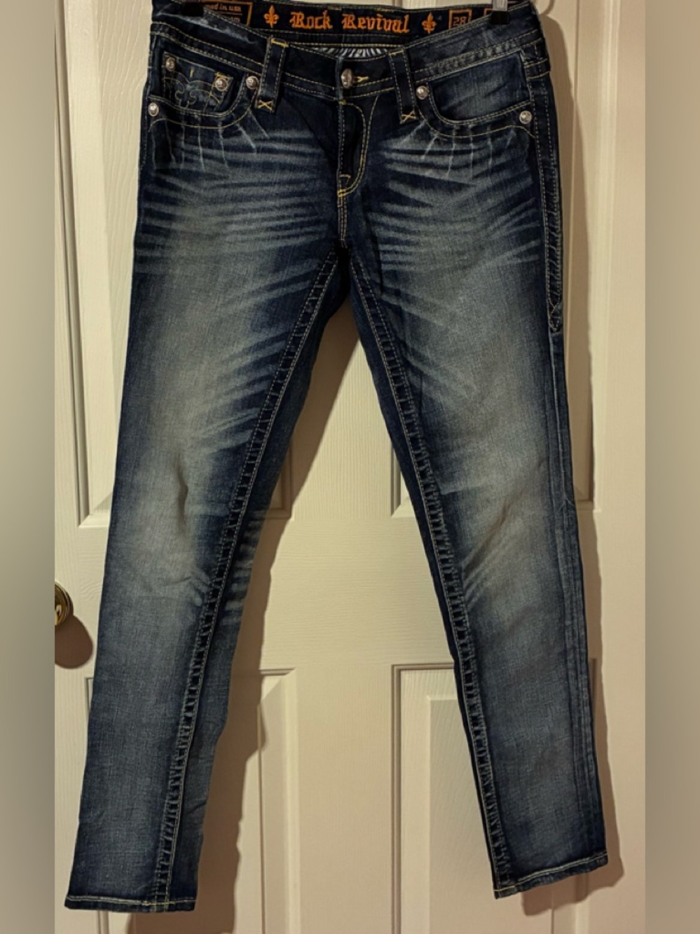 ROCK REVIVAL Jessica Stretch Skinny Women Jeans Size 28